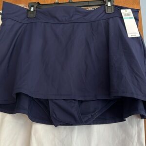 NWT Navy Anne Cole Swim Skirt 20W